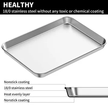 Bastwe Stainless Steel Baking Sheets Set of 2