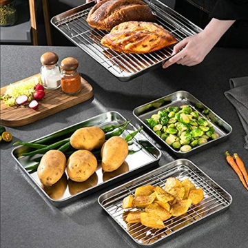 Bastwe Stainless Steel Baking Sheets Set of 2