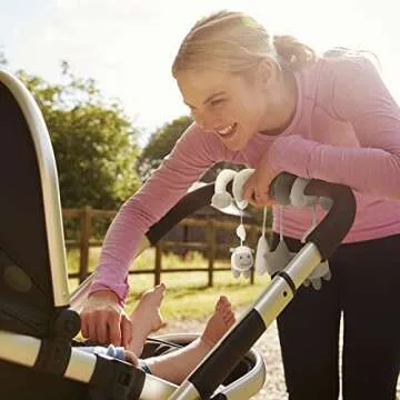 Promise Babe Hanging Car Seat Toys, Infant Stroller Toys for Car Seat Stroller Mobile Crib Bar with Bell, Baby Activity Spiral Plush Toys Best Gift for Boys and Girls, Spiral Activity Toy