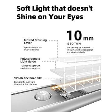 EZVALO Wireless Rechargeable Motion Sensor Under Cabinet Light