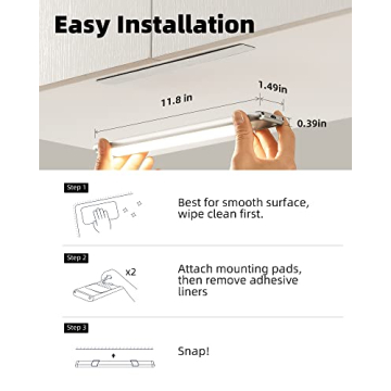 EZVALO Wireless Rechargeable Motion Sensor Under Cabinet Light