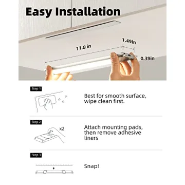 EZVALO Wireless Rechargeable Motion Sensor Under Cabinet Light