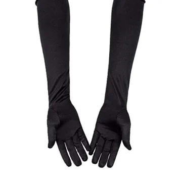 1920s Satin Opera Gloves for Evening Events - SAVITA