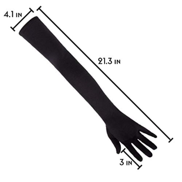 1920s Satin Opera Gloves for Evening Events - SAVITA