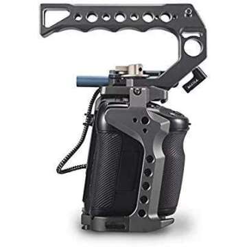 Tilta Camera Cage for BMPCC 4K 6K TA-T01-B-G Basic Kit SSD Drive Holder Top Handle for BMPCC 6K Camera Rig(Tilta Gray)