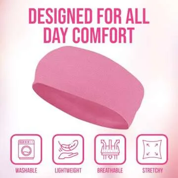 Styla Hair Non-Slip Headbands Pack for Women - 10 Stylish Colors