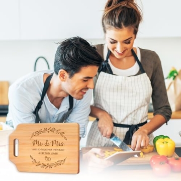 Wedding Gifts for Couples 2024 - Unique Mr and Mrs Cutting Board - Bridal Shower Gifts Engagement Gifts for Couple, Bride to Be, Wedding Shower Gifts, Wedding Gifts for Newlywed
