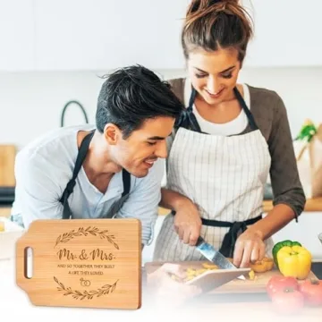 Wedding Gifts for Couples 2024 - Unique Mr and Mrs Cutting Board - Bridal Shower Gifts Engagement Gifts for Couple, Bride to Be, Wedding Shower Gifts, Wedding Gifts for Newlywed