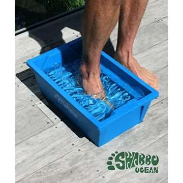SWABBO Footwasher, Beach Essentials for Washing Feet Outdoors, Portable Pool Foot Bath, Keep Sand and Dirt Out of The House, Portable and Durable, for Beach, Poolside, Camping