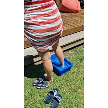 SWABBO Footwasher, Beach Essentials for Washing Feet Outdoors, Portable Pool Foot Bath, Keep Sand and Dirt Out of The House, Portable and Durable, for Beach, Poolside, Camping