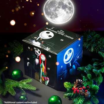 Disney The Nightmare Before Christmas Advent Calendar 2024, Countdown Calendar for Women & Teens (Black/Multi)