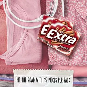 EXTRA Gum Cinnamon Gum Sugar Free Chewing Gum Individually Wrapped Mint Gum Bulk Slim Packs, 15 Stick (Pack of 10)