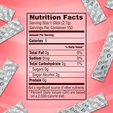 EXTRA Gum Cinnamon Gum Sugar Free Chewing Gum Individually Wrapped Mint Gum Bulk Slim Packs, 15 Stick (Pack of 10)