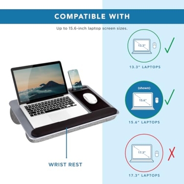 LAPGEAR Pro Lap Desk - Comfortable, Lightweight & Portable