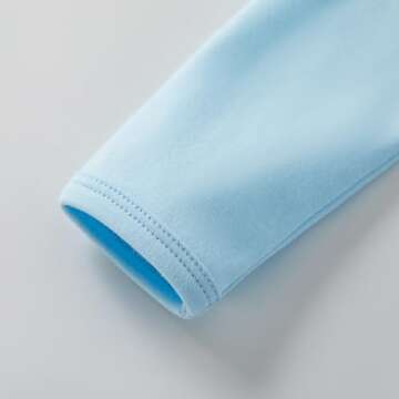 pureborn Baby Boys Bodysuit Long Sleeve Cotton Peter Pan Collar Romper Spring Fall One-piece Outfit Blue 0-3 Months