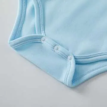 pureborn Baby Boys Bodysuit Long Sleeve Cotton Peter Pan Collar Romper Spring Fall One-piece Outfit Blue 0-3 Months