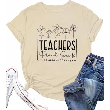 Teacher Seeds Plant Forever Graphic Tee for Women