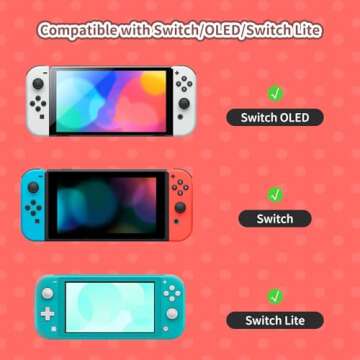 Kuitmor Cute Silicone Joystick Thumb Grip Caps,Joy Con Cover Compatible with Switch/OLED/Switch Lite...