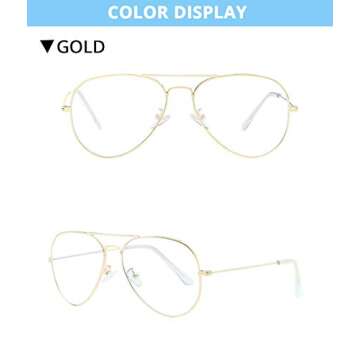 Stylish Blue Light Blocking Aviator Glasses for All
