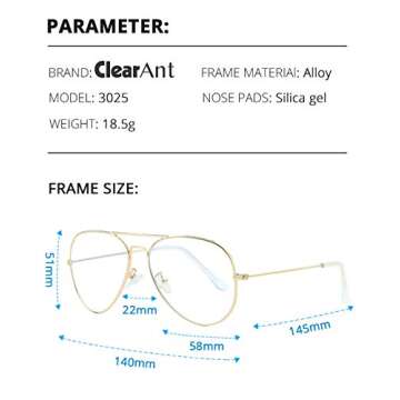 Stylish Blue Light Blocking Aviator Glasses for All