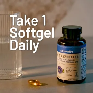 NatureWise Flaxseed Oil 1200 mg, Organic Omega 3 6 9 Softgels