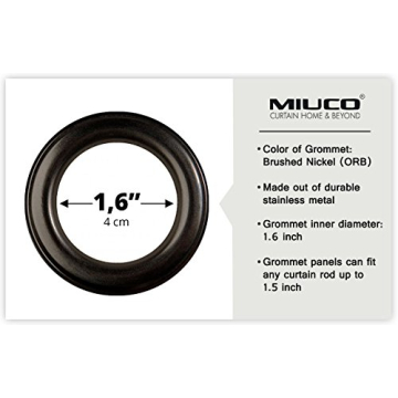 MIUCO White Sheer Embroidered Curtains 84" for Living Room