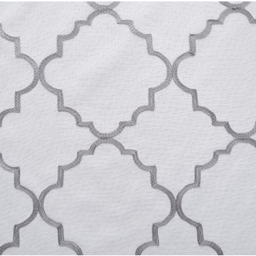 MIUCO White Sheer Embroidered Curtains 84" for Living Room