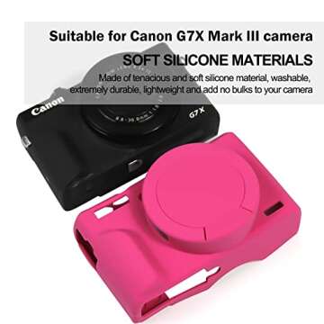Easy Hood Case for Canon Powershot G7 X Mark III Digital Camera, Soft Silicone Protective Cover with...
