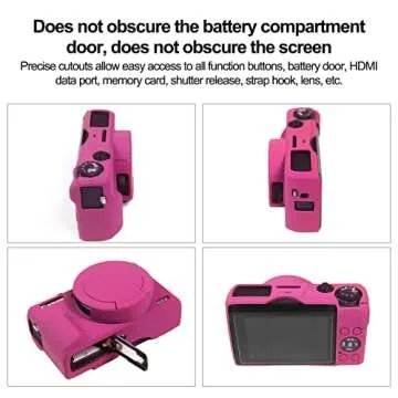 Easy Hood Case for Canon Powershot G7 X Mark III Digital Camera, Soft Silicone Protective Cover with Removable Lens Cover for Canon Powershot G7X Mark III DSLR Camera (Rose)