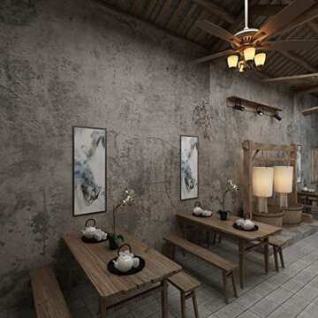 3yecao 24"×591" Large Size Extra Thick Brown Grey Concrete Wallpaper Peel and Stick Waterproof Brown Gray Concrete Contact Paper Vinyl 3D Industrial Grey Cement Sticker for Bedroom Basement Gym Walls