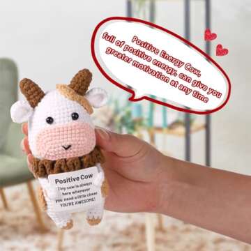 Positive Cow Crochet: Adorable Knitted Stuffed Cow Doll