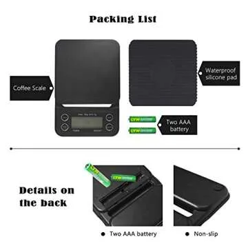 Digital Coffee Scale with Timer for Pour Over and Drip Coffee