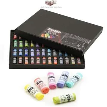 SoHo Urban Artist Soft Pastel Half Stick Sets - Super Soft, Super Pigmented Pastels for Artists, Drawing, Sketching, Layering, Blending, & More! - [Assorted Colors - Set of 90]