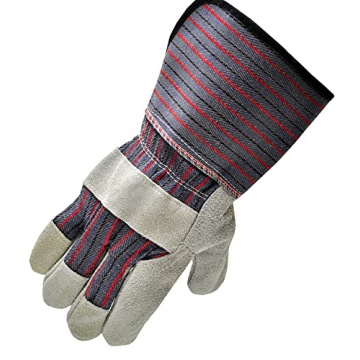 Premium Suede Leather Work Gloves with Long Cuff
