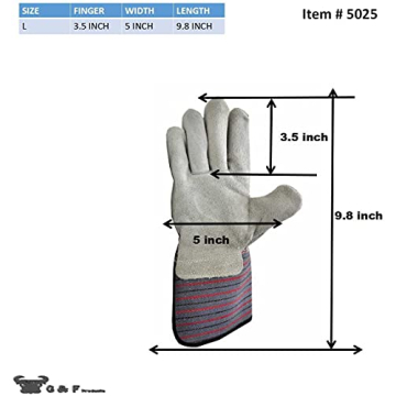 Premium Suede Leather Work Gloves with Long Cuff