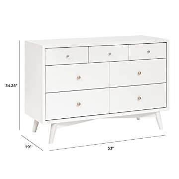 Stylish Babyletto Palma 7-Drawer Dresser for Safeguarded Nursery