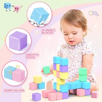 KAEILORU 45pcs Magnetic Blocks Building Cubes for Kids