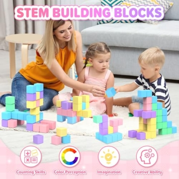 KAEILORU 45pcs Magnetic Blocks Building Cubes for Kids