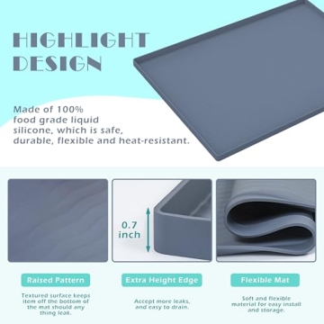 URMONA Waterproof Silicone Under Sink Mat 31 x 22