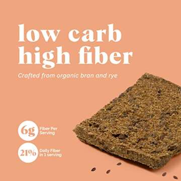 Let's Be Bessties! Organic High-Fiber Crackers Non-GMO Crispbread | The Besst Crackers for Fitting Fiber into Vegan, Paleo & Low-Carb Diets | Original, 60 Crackers