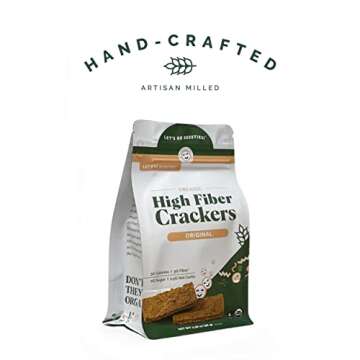 Let's Be Bessties! Organic High-Fiber Crackers Non-GMO Crispbread | The Besst Crackers for Fitting Fiber into Vegan, Paleo & Low-Carb Diets | Original, 60 Crackers