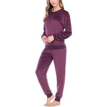 Honeydew Women's Super Soft Fleece Lounge PJ Set - Wildberry Medium