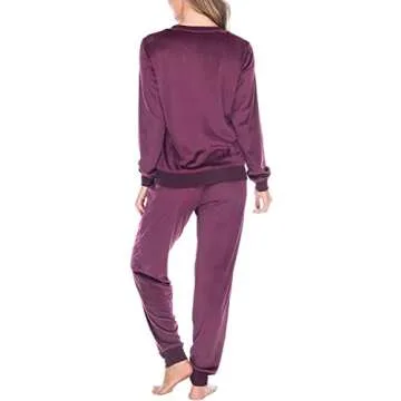 Honeydew 2 Piece Super Soft Fleece Lounge Set in Wildberry
