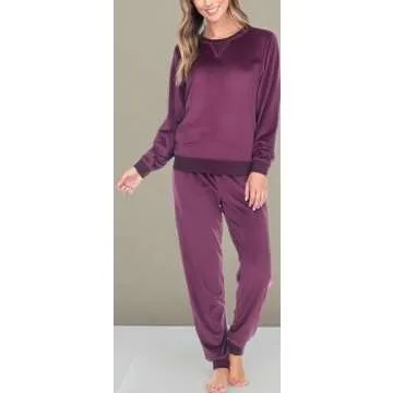 Honeydew 2 Piece Super Soft Fleece Lounge Set in Wildberry
