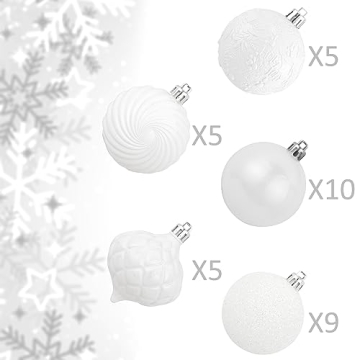 Vibrant KI Store Christmas Ball Ornaments 34pcs