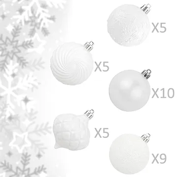 Vibrant KI Store Christmas Ball Ornaments 34pcs