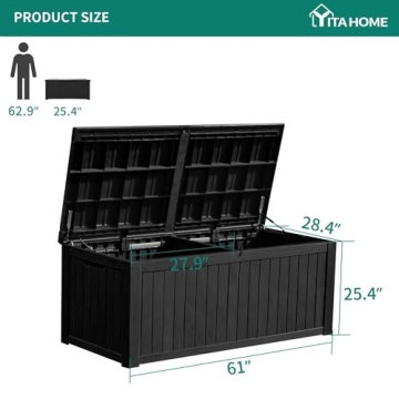 YITAHOME 150 Gallon Outdoor Storage Deck Box
