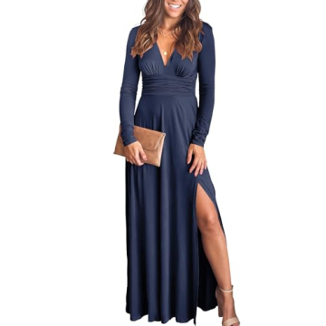 Stunning ANRABESS Deep V Neck Maxi Dress - Perfect for Weddings and Events