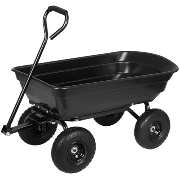 Heavy Duty Garden Dump Cart with 600 lbs Capacity