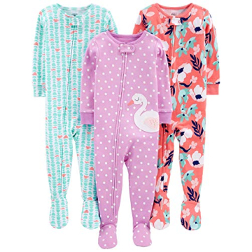 Comfortable and Cute 3-Pack of Footed Pajamas for Toddlers
